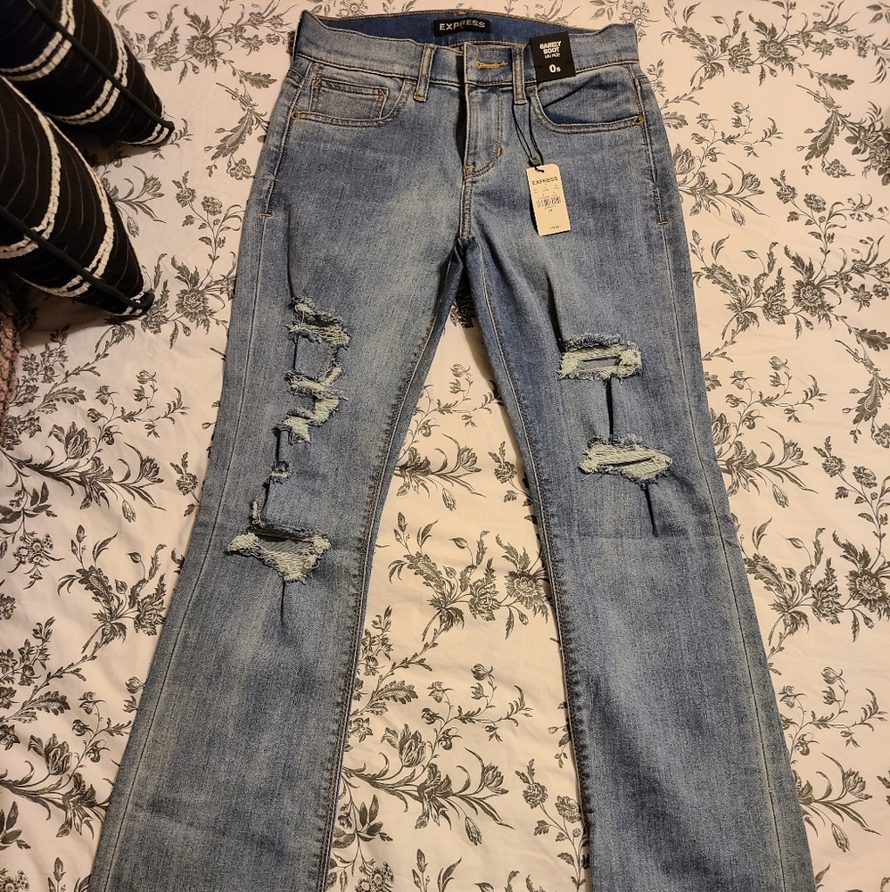 Express Jeans Size 0 Short Barely Boot Jeans